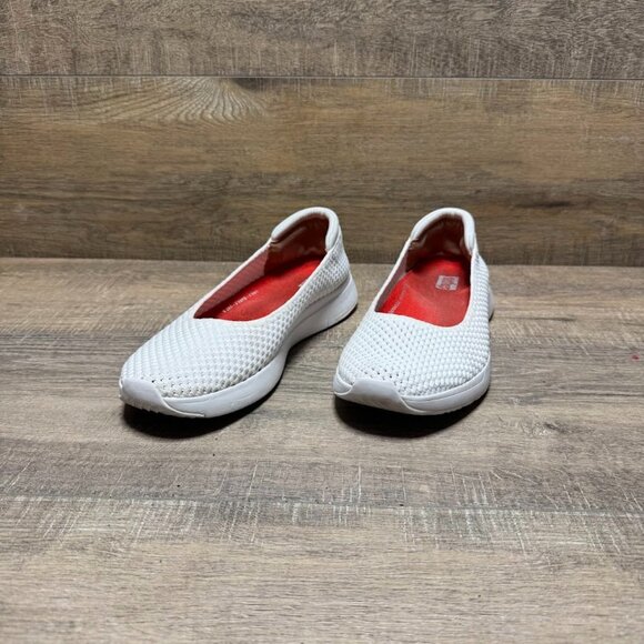 FitFlop Airmesh Urban White Nylon Ballerina Shoes Women's Size 7.5 - Picture 1 of 7